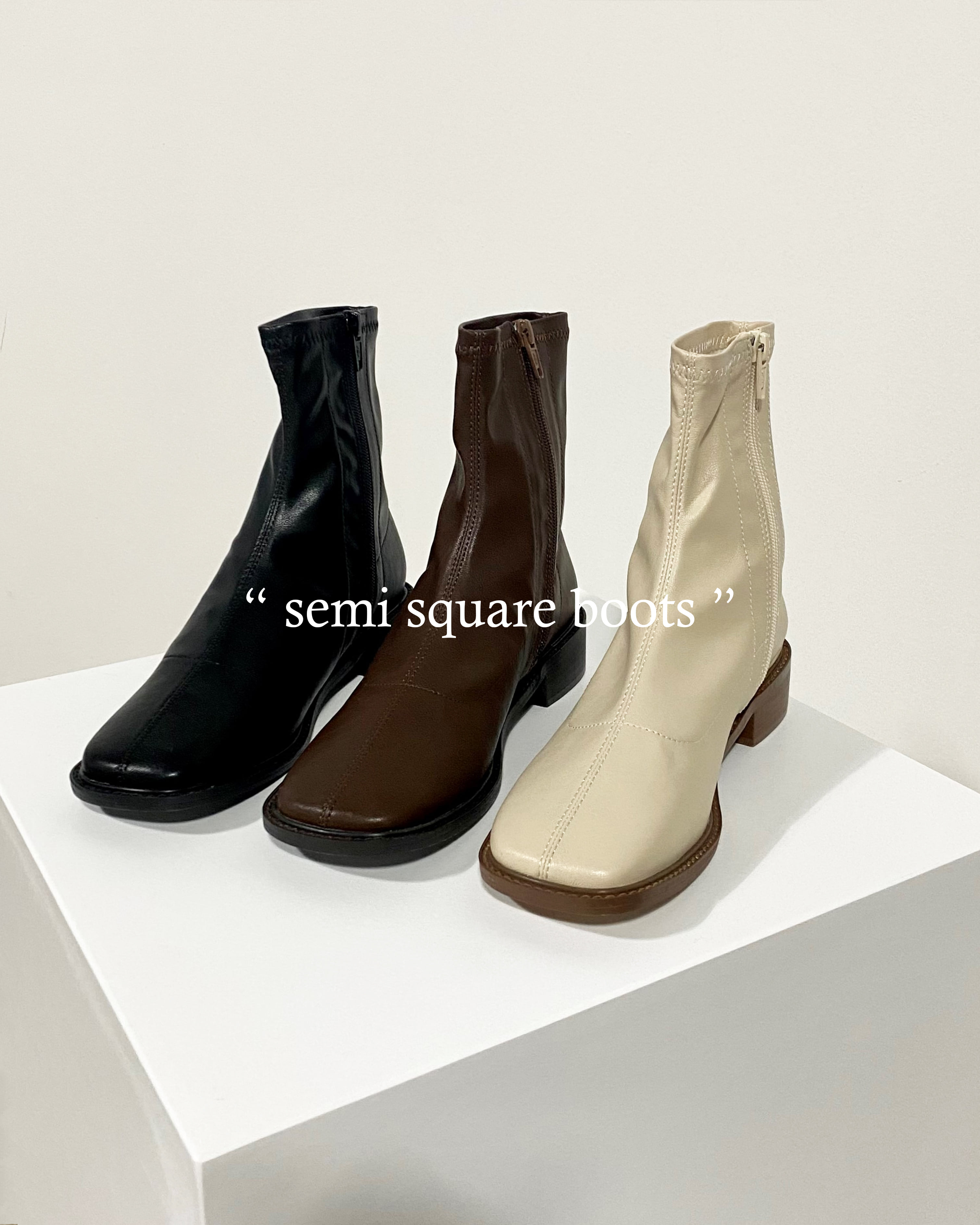 Semi square boots